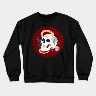 Halloween Retro Skullart Crewneck Sweatshirt